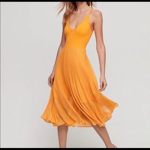 Aritzia pleated ballerina inspired dress